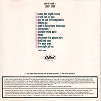 One Night Of Sin - Back Cover CD